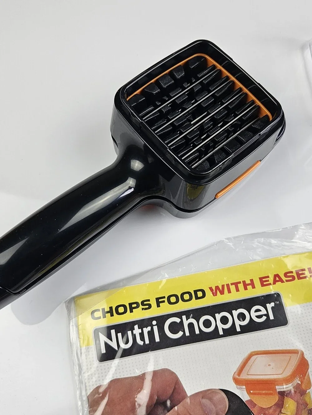 Nutri Chopper Handheld Food Chopper - Orange & Clear- NWOT